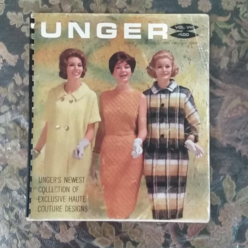 Antique Unger Yarns Pattern book January 1961. Volume # VIII